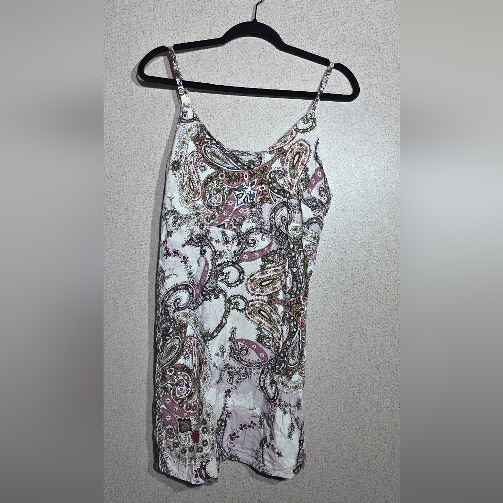 Paisley Print Spaghetti Strap Dress